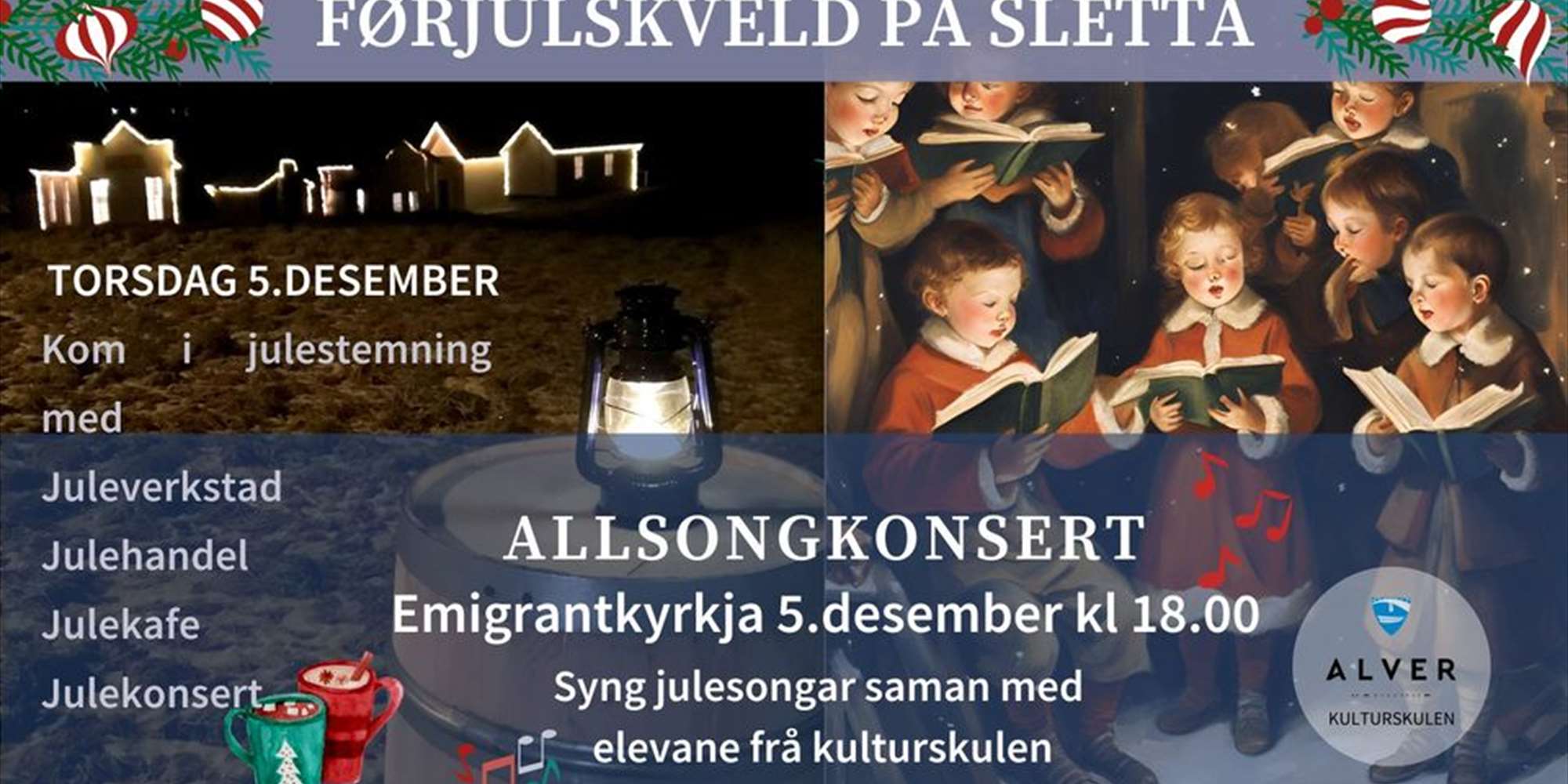 Bli med og syng jula inn! Koselig kafe og juleverksted