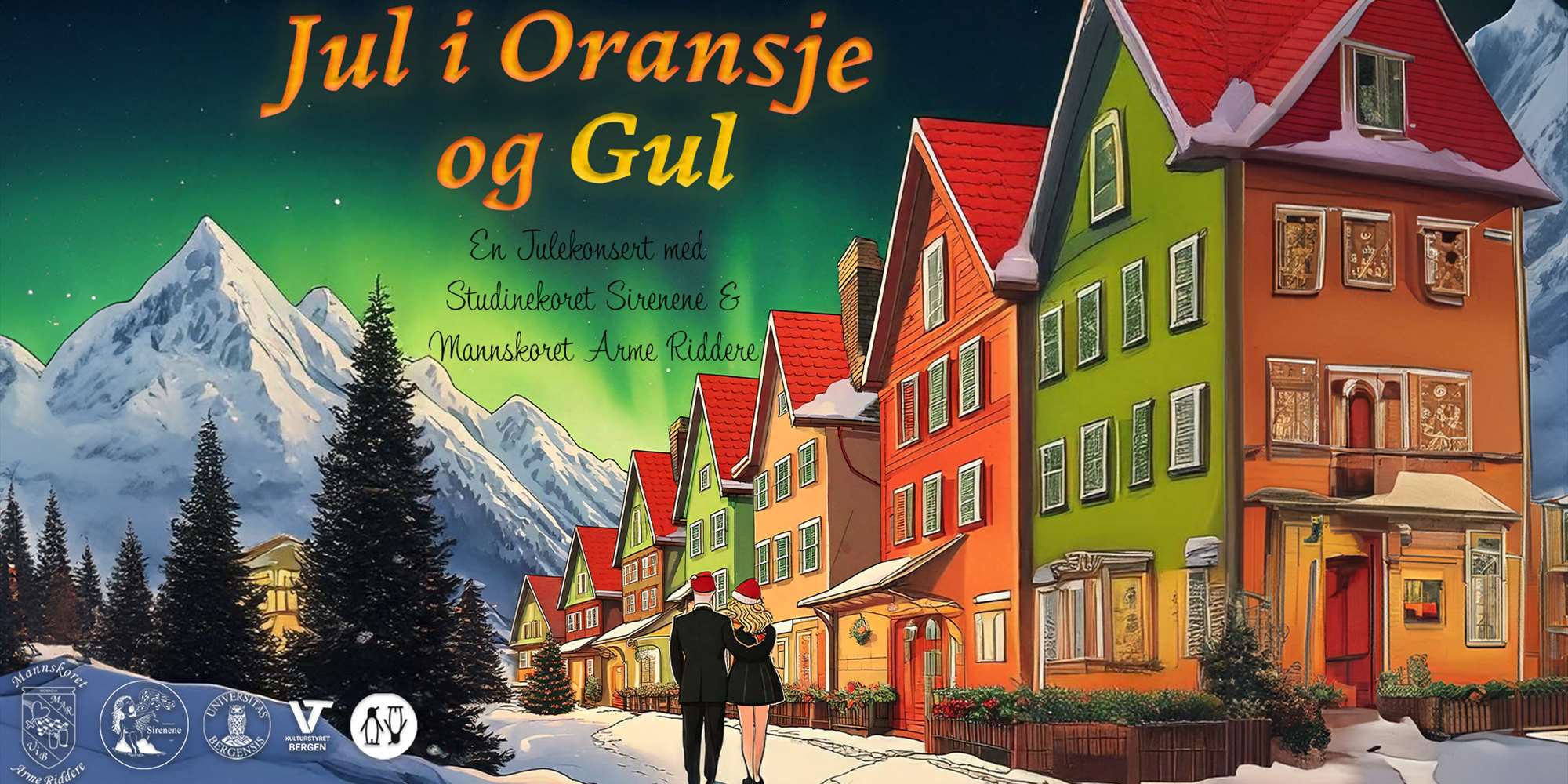 "Jul i oransje og gul"