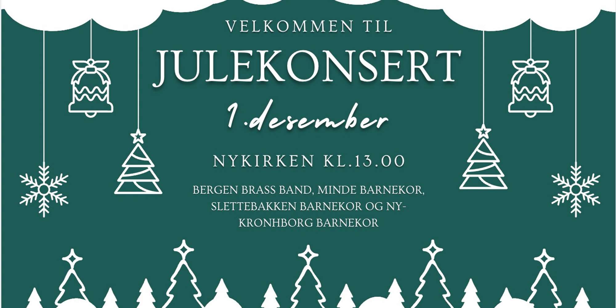 Julekonsert Bergen Brass Band m/barnekor